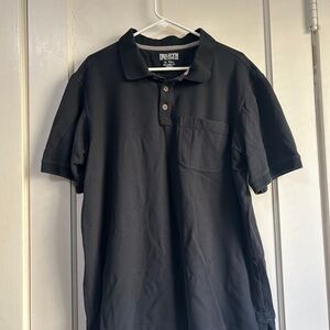Duluth Trading Co Black Short-Sleeve Polo with Chest Pocket